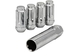 WEST COAST WHEEL ACCESSORIES 14X1.5 Closed Bulge Acorn Small Diameter 1.9" Lock Set Chrome - Premium Wheel Locks | Locking Lug Nuts for Enhanced Security with Unique Key | 4 Wheel Locks and 1 Key