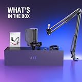 FIFINE USB Gaming Microphone Kit RGB Mute Boom Arm Shock Mount Pop Filter view 6