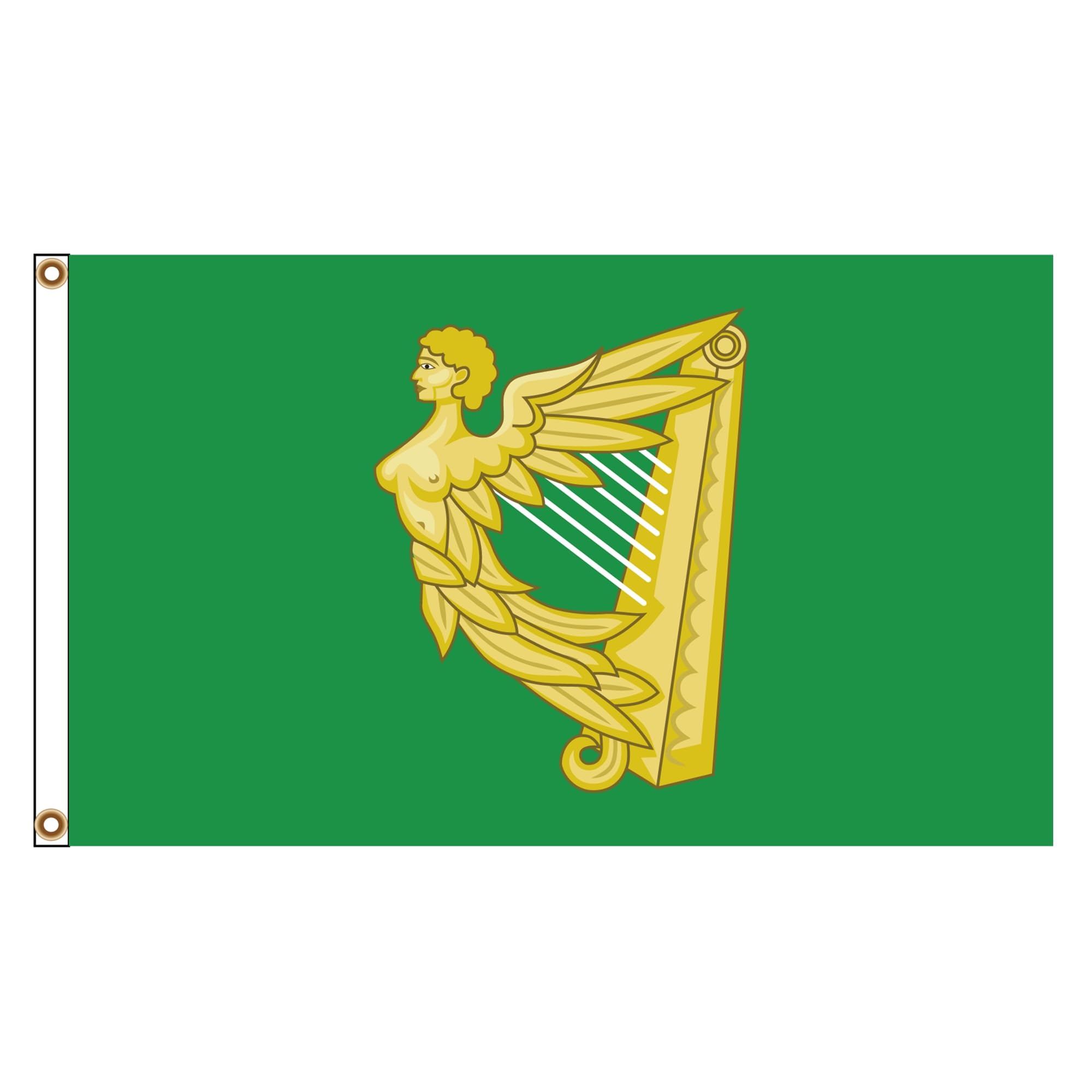 Scoland Irish harp green Qin Flags Banners - Durable 100% Polyester Fabric with Brass Grommets &Headband,3x5ft Outdoor Indoor Flying Banner for Festival,Party,School,Decoration and Patriotic Display