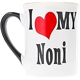Cottage Creek Mugs - 16 oz. Large Ceramic I Love My Noni Coffee Cup - Stoneware Tea Mug Ideal for Kitchen, Home and Office Decor - Gifts for Women, Mom, Grandma, Nana, Grandparents