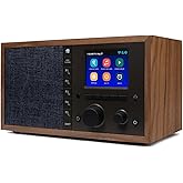 Grace Digital Mondo Elite Classic Smart Internet Radio Bluetooth Wi-Fi Qi-Wireless Fast Charger 7-Day Alarm – Microphone-Free