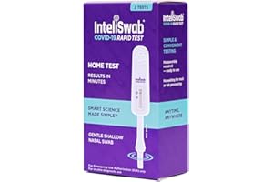 ORASURE InteliSwab COVID-19 Rapid Test, 1 Pack, 2 Tests Total, Simple to Use at Home, 1 Minute Hands-On Time, FDA EUA Authorized, Designed and Developed in the U.S.A.