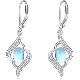 Moonstone Dangle Earrings 925 Sterling Silver Moonstone Earrings Jewelry for Women Sterling Silver Drop Earrings