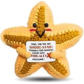 Zelaxeyi Mini Cute Starfish Doll Emotional Support Gift for Women,Positive Handmade Crochet Starfish Doll Inspirational Gift for Family and Friends,Cute Desktop Decor