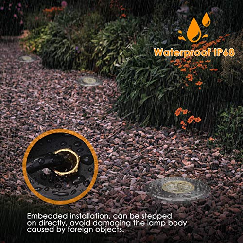 Landscape Lighting ALOVECO 12V-24V Low Voltage LED Landscape Lights Waterproof Pathway Stair Lights in-Ground Lights for Driveway, Deck, Garden, Outdoor Lighting,Warm White(6 Pack) - Thumbnail 3