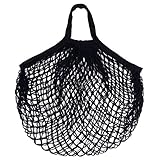 Dreamyth Shopping Bag Mesh Durable Market Shopping Tote Grocery Bags (Black)