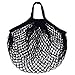 Shopping Bag Mesh Durable Market Shopping Tote Grocery Bags (Black)