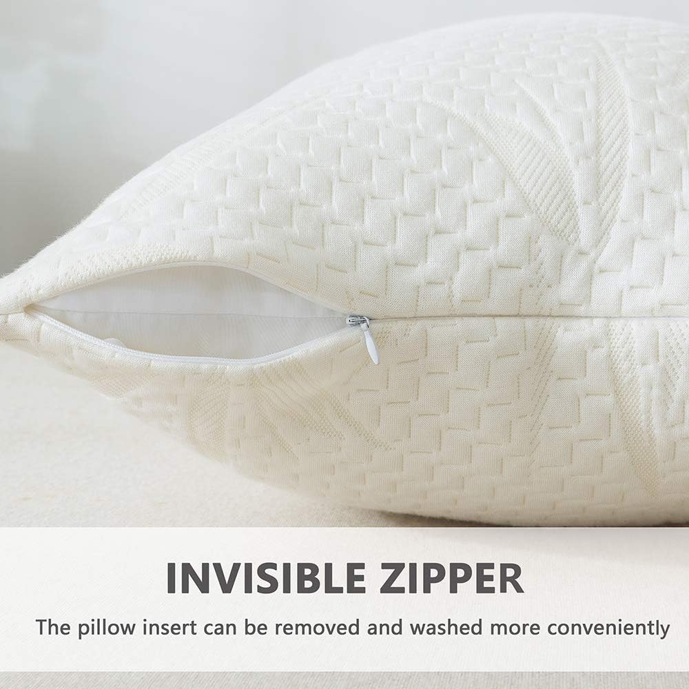 WhatsBedding Full Body Pillows for Adults -Removable Zippered Bamboo Cover Breathable Cooling Bed Body Pillow Long Pillow for Side Sleeper-20 x 54 inch Long Pillow &Cover: Home & Kitchen