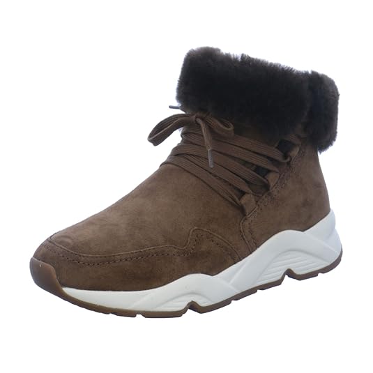 Gabor Damenschuhe 76.329.34 Damen Stiefel, Boots, Stiefelette, in Comfort-Mehrweite, Echtes Lammfell, mit Optifit- Wechselfuß