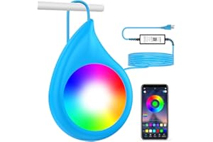 LyLmLe LED Pool Lights with APP Control, 10W RGB Dimmable Underwater Submersible Lights with Magnets, IP68 Waterproof Color C