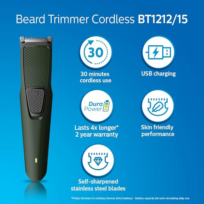 philips mg3730 charging time