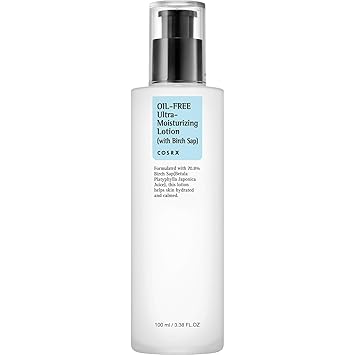 Amazon Com Cosrx Oil Free Ultra Moisturizing Lotion With Birch Sap 3 38 Fl Oz 100ml Daily Moisturizer Korean Skin Care Vegan Cruelty Free Paraben Free Beauty