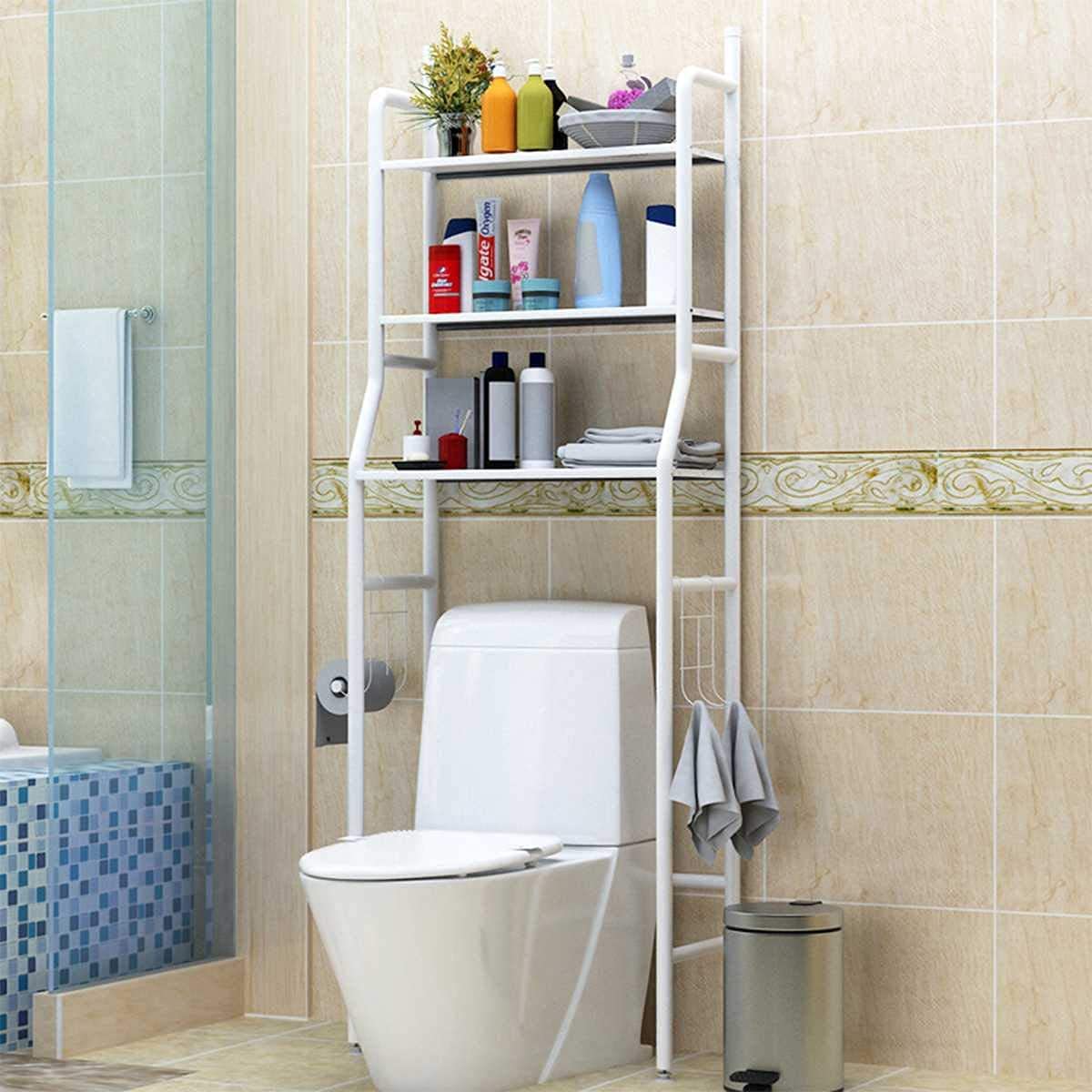 OMANZA 3Shelf Over The Toilet Storage Bathroom Rack Shelves Organizer
