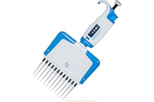 Multi Channel Pipettes with Adjustable Volume, Accurate and Calibrated Micropipette for 0.5-10ul Liquid Capacity, 12-Channel 