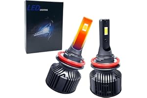 CZJCGD H11B/H9B/H8B LED Bulbs, Fog Light Bulb and High Beam, Low Beam, 500% Ultra Bright 6500K Cool White Light Blubs, Plug-N-Play, 1:1 Size Halogen Replacement Bulbs, IP68 Waterproof, Pack of 2