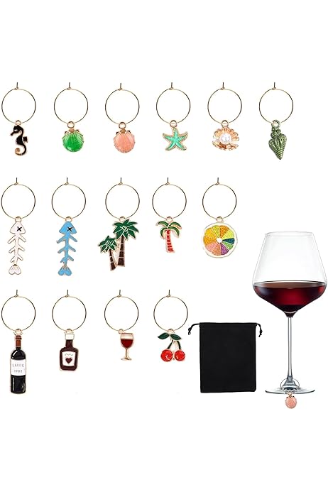 Drink Markers Charms For Wine Glass Rings Wine Charms For Stem