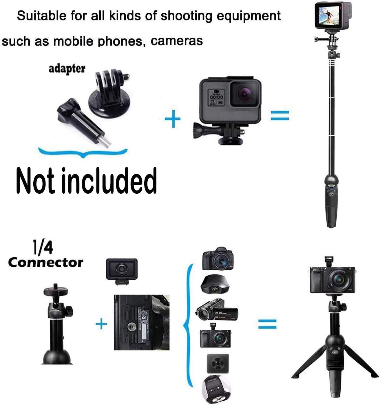 Selfie Stick, 40 inch Extendable Selfie Stick Tripod,Phone Tripod with Wireless Remote Shutter Compatible with iPhone 12 11 pro Xs Max Xr X 8Plus 7, Android, Samsung Galaxy S20 S10,Gopro and More