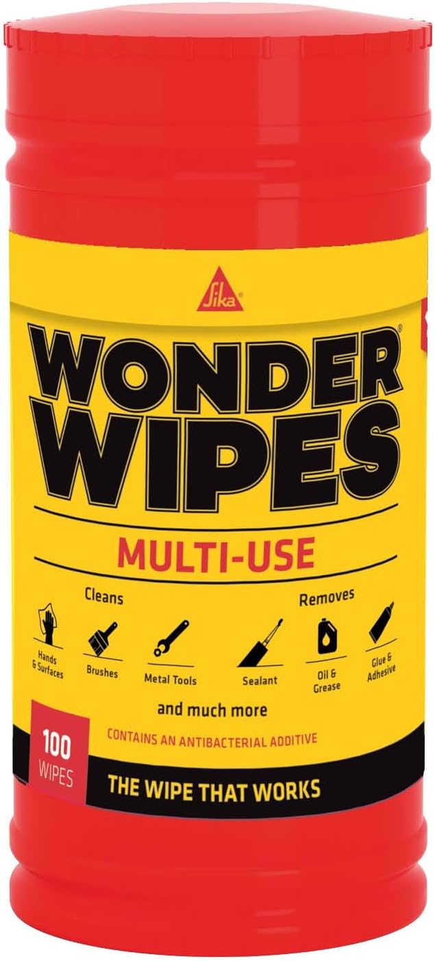 Sika Wonder Wipes Multi-Use Cleaning Wipes 100 Wipes Hand Tool Surface