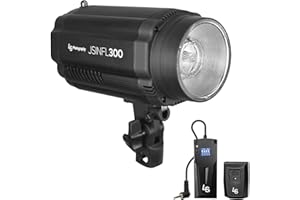 JS JULIUS STUDIO Julius Studio 300W 5500K Photo Studio Monolight Strobe Flash Light, Aluminium Alloy Construction with Transmitter and Receiver, for Photo Studio and Portrait Shooting, JSAG841