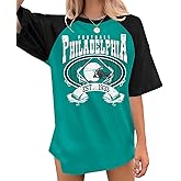 Football Shirts Women Game Day Oversized Shirt Football Team Fan Tee Sports Jersey Gift Tops