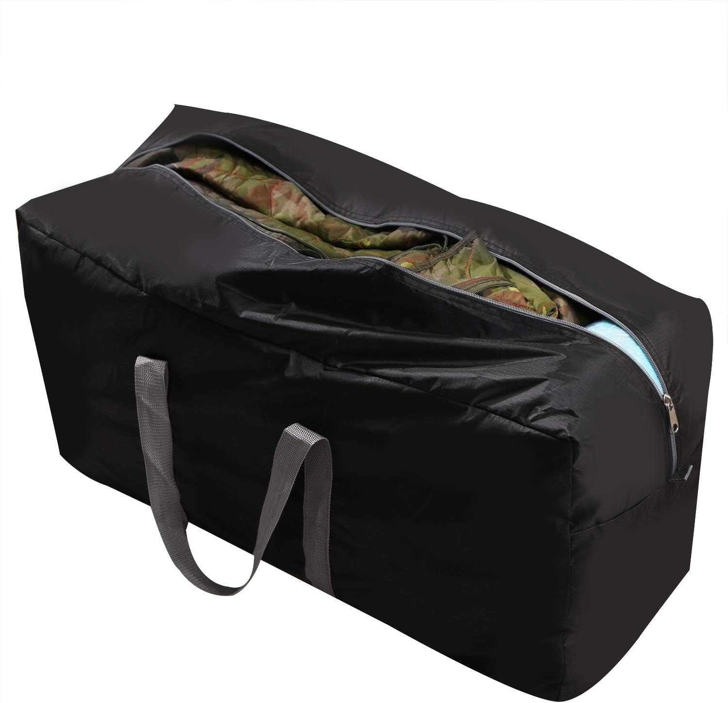 REDCAMP 100L Extra Large Duffle Bag, Water Repellency Lightweight Foldable Duffel Bag for Outdoor Camping, Black