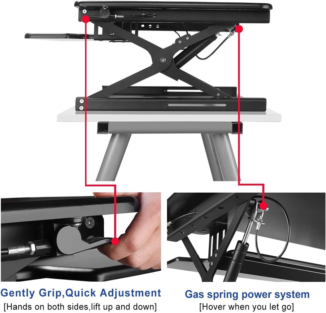 MIERES Folding Aluminum Ventilated Laptop 7-15" Mount Desktop Tablet Stand for Computer PC Notebook MacBook Ipad, CardSZ-200, Black