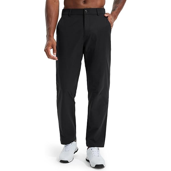 Greg Norman Men's Golf Performance Classic Fit Flat Front Stretch  Sweatpants, Moisture-Wicking Lightweight Casual Dress Pants with Pockets