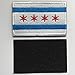 SpaceAuto Flag of Chicago Military Tactical Morale Badge Hook & Loop Fastener Patch 3.15