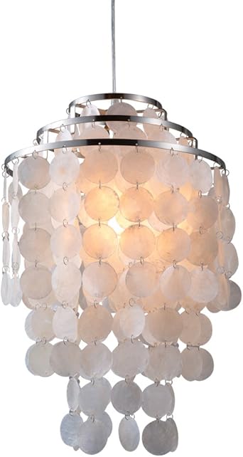 Newrays 3 Circle Capiz Shell Chandelier Round Capiz Pendant Lamp