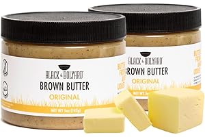 Black & Bolyard Original Brown Butter - Non-GMO, Sugar-free, Salt-Free, 100% Real Butter - Caramelized & Seasoned - Gluten Free Ghee Butter/Clarified Butter Alternative - 2 x 5 Ounces