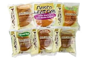Mashi Box Assorted Japanese Bread Set - 6 Pieces | Japanese Wheat Bread Cake, Chocolate, Red Bean Paste, Hokkaido, Green Tea, Okinawa Brown Sugar, Coffee, Orange or Caramel Flavor