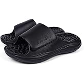 BreezeStep Massage Slippers for Women Men, Adjustable Orthotic Slides with Foot Massage Nodes & Arch Support, Non-Slip Comfort Sandals for Indoor Outdoor