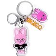 Feenmai Cartoon Keychain for Kids, Stray Kids Keychain Cute Animal Pendant, Acrylic Double Sided Pattern SKZ Backpack Pendant
