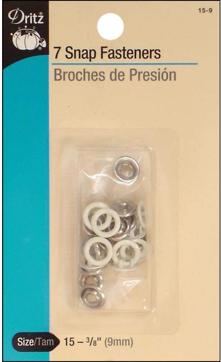 Prym Dritz Gripper Snaps 3/8 Inch 8/PkgWhite