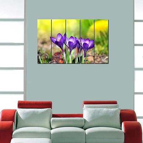 999Store Framed Ready to Hang Multiple Frames Printed Yellow Leaves Tree Art Panels Like Painting - 5 Frames