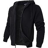 Gary Com Men's Sherpa Lined Hoodie - Winter Warm Full Zip Sweatshirt with Thick Fleece for Work, Outdoor & Casual Wear