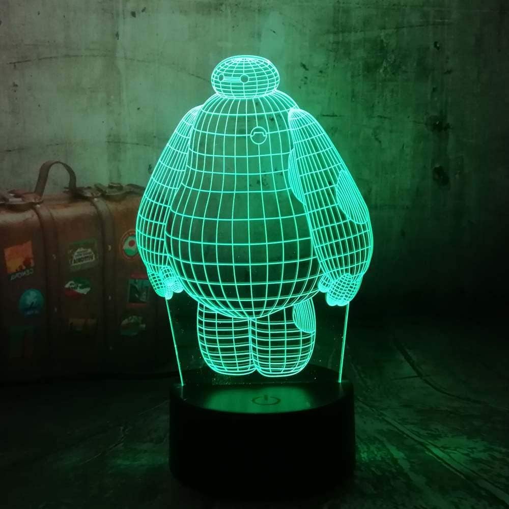 3d luz de noche led big hero 6