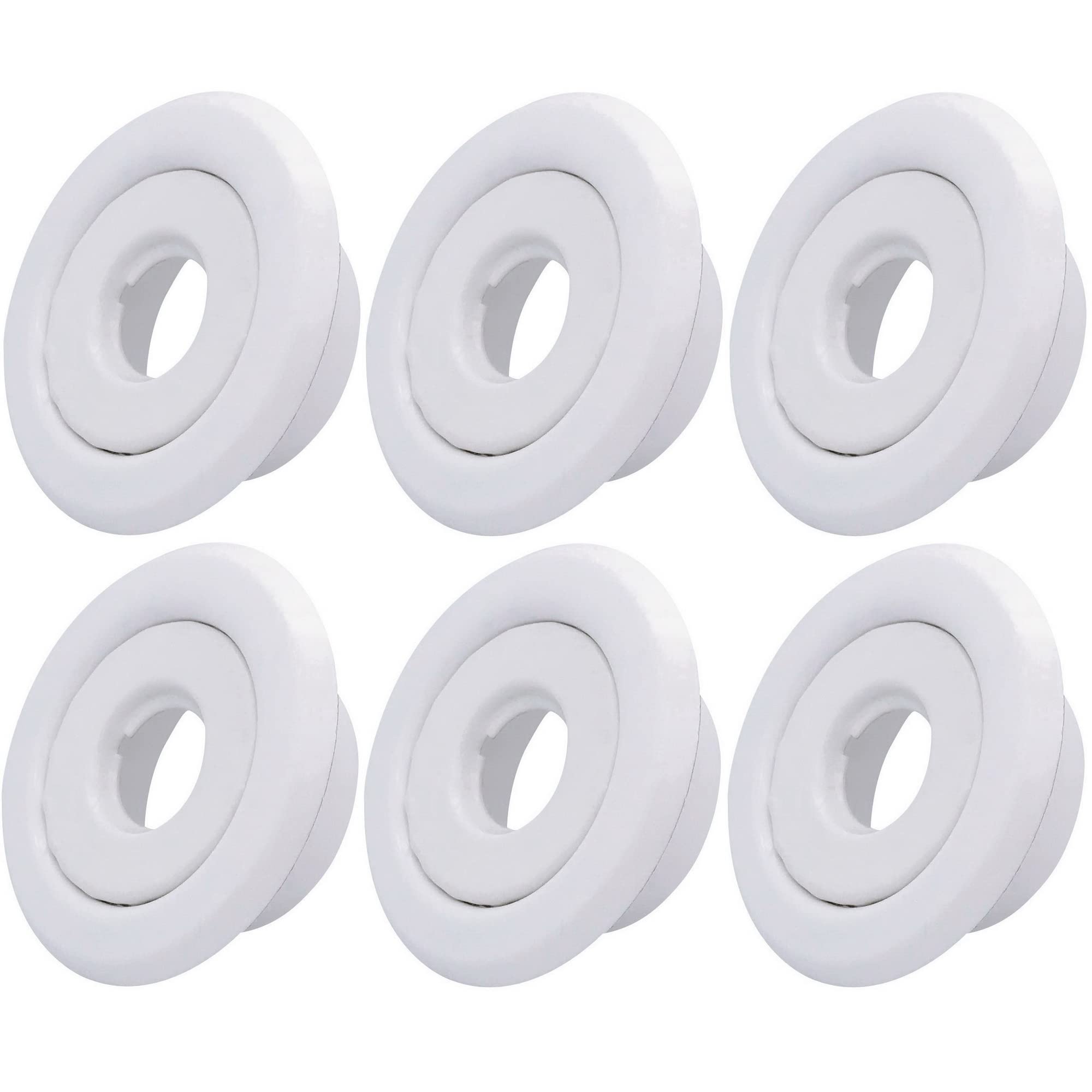 Photo 1 of TunaMax (6 Pack) 1/2" IPS Fire Sprinkler Escutcheons 3/4" Adjustment Sprinkler Head Cover Plate Trim Ring White Fire Sprinkler Covers for Ceiling Indoor Inside