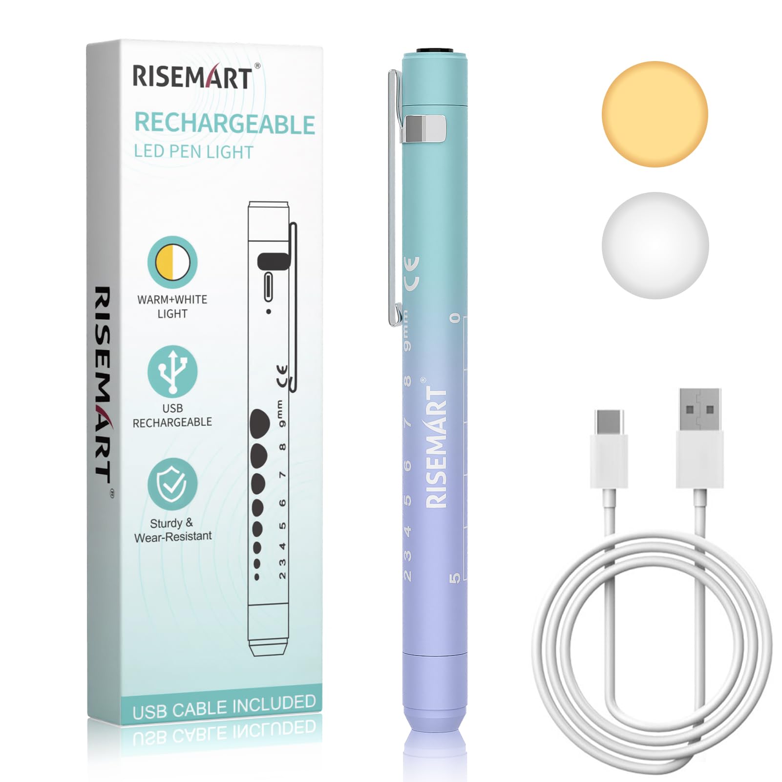 Photo 1 of Rechargeable Pen Light for Nurses and Doctors – LED Medical Penlight with USB Charging, Dual Light Modes, Durable Clip – Ideal Gift for Graduation, Night Shift, Clinical Use – Blue Purple Gradient