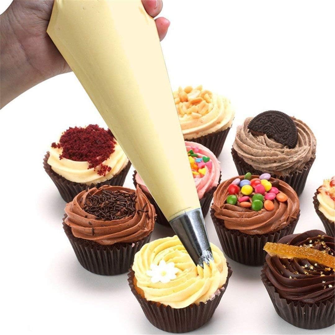 Disposable Dual Icing Piping Bags 10 Pack for Decorating Cakes Buns and Cupcake, Transparent - Image 3