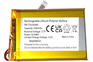 3000mAh 3.7v Rechargeable Battery Rechargeable for Vtech RM7764HD, RM7764-2HD WiFi Video Baby Monitor, 7 Inch HD Display Scre