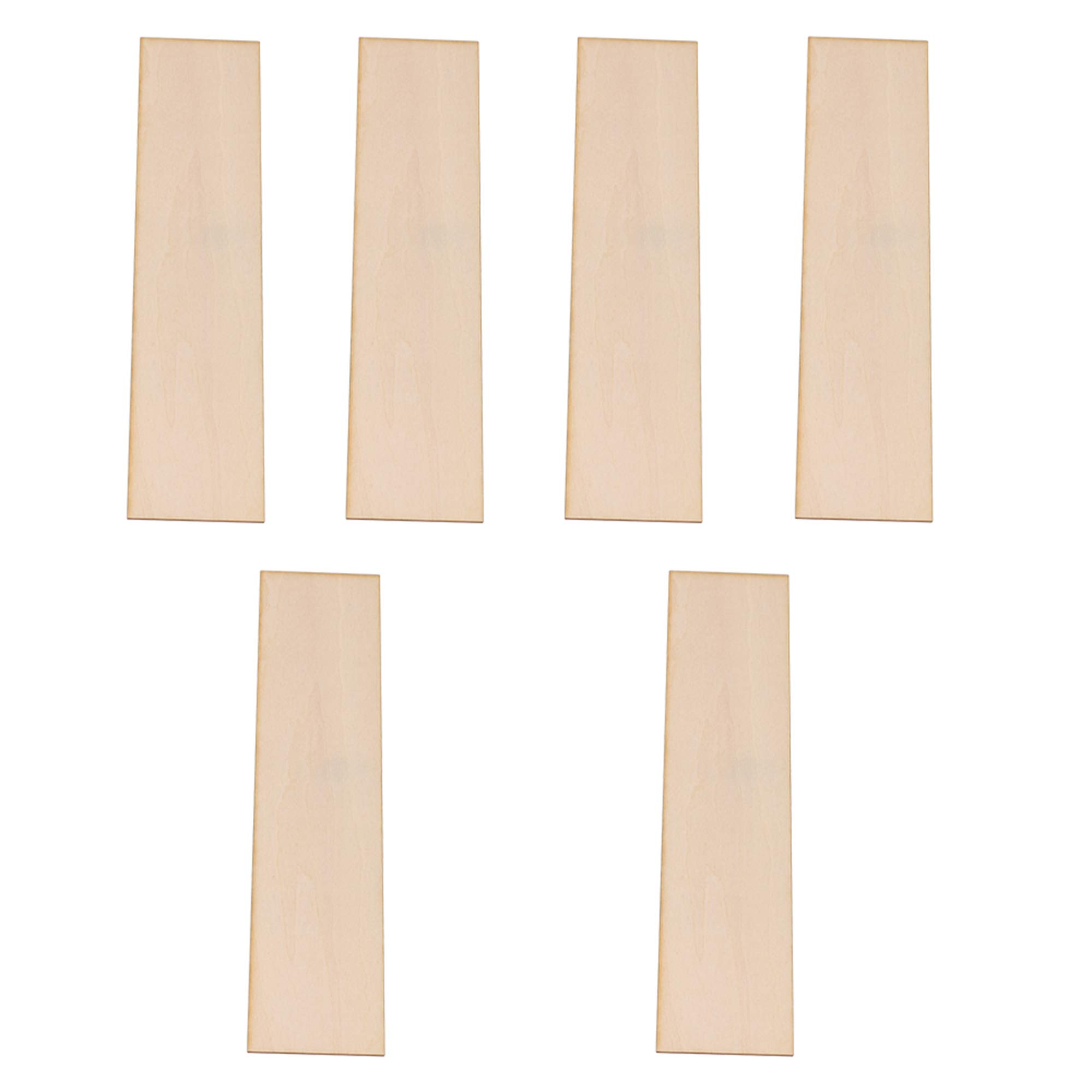 6 PCS 200x 50x1.5mm/7.87x1.97x0.06 inch(LxW xT) Basswood Board Unfinished Wooden Boards, Crafts Wooden Cutouts, Great for Wood Burning and Architectural Models and Wood Carvings