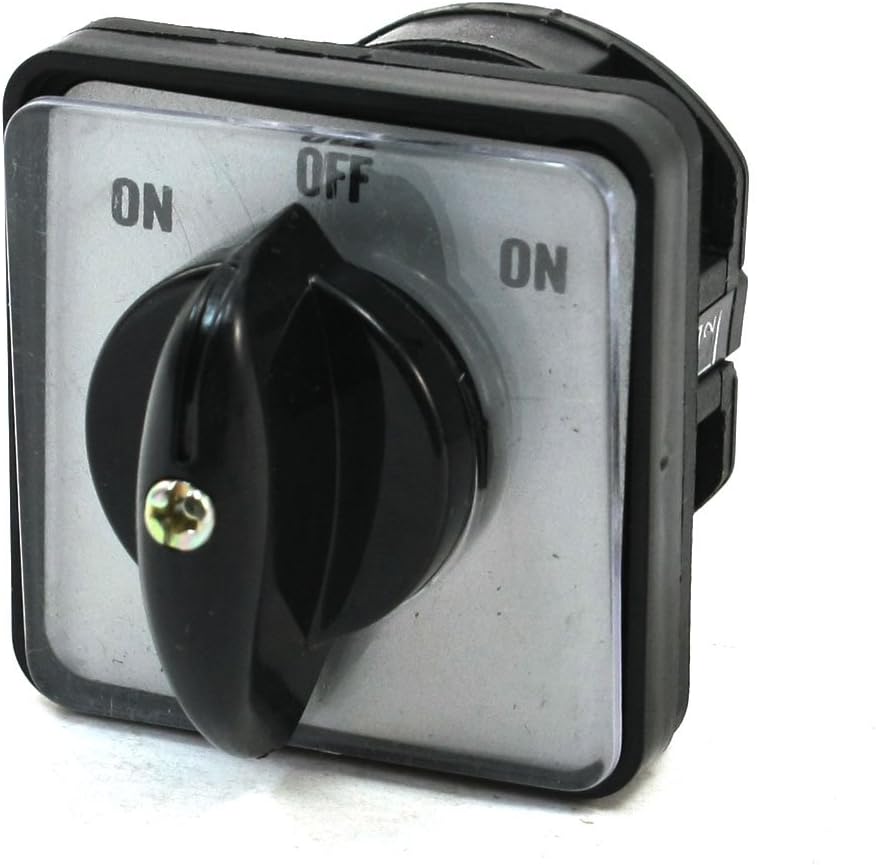 IIVVERR 660V 10A ON-OFF-ON 3 Position Universal Rotary Cam Changeover Switch (660V 10A ON-OFF-ON Interruptor de cambio de leva giratoria universal de 3 posiciones