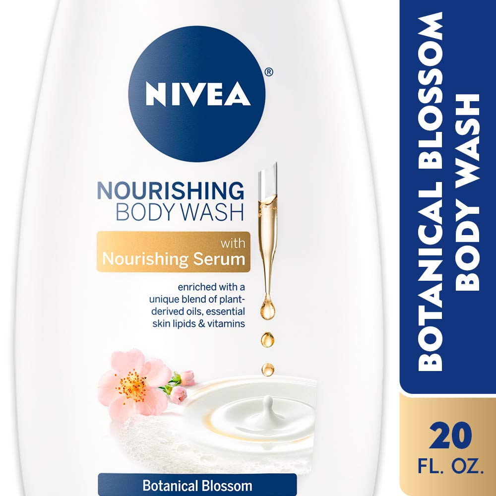 NIVEA Nourishing Botanical Blossom Body Wash - with Nourishing Serum - 20 Fl. Oz. Bottle : Beauty