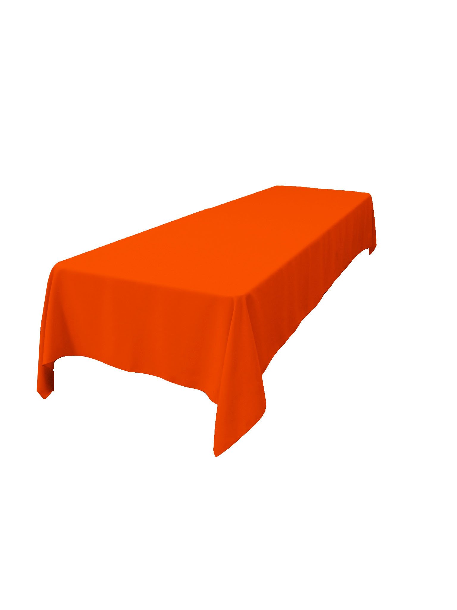 LA Linen Polyester Poplin Washable Rectangular Tablecloth, Stain and Wrinkle Resistant Table Cover 60x108, Fabric Table Cloth for Dinning, Kitchen, Party, Holiday 60 by 108-Inch, Orange