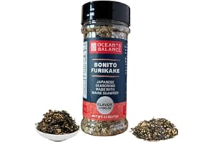OCEAN'S BALANCE CLEAN TASTE OF MAINE Ocean’s Balance Bonito Furikake Seasoning – Seaweed Seasoning with Bonito Flakes & Maine Coast Seaweed – Healthy Seaweed Salt Blend for Sushi, Tofu, Rice & More – 71g