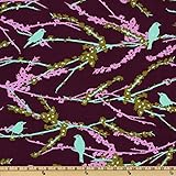 Aviary 2 Sparrows Lilac Fabric