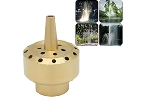 Hooshing Brass Fountain Nozzle Heads 3/4" DN20 Column Multi Direction Water Spray Nozzles Sprinkle Garden Pond Amusement Park