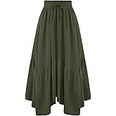 Arolina Women Long Skirts High Waist Skirts Renaissance Maxi Skirts Summer Casual Elegant A Line Flowy Skirts with Pockets