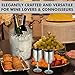 Wine Glass Set, Stainless Steel Long Stem Wine Glasses for White Red Wine Cocktail, Set of 2 Dishwasher Safe No BPA Unbreakable 8 Oz Wine Goblet for Housewarming Travel Outdoor Camp Picnic Formal Use